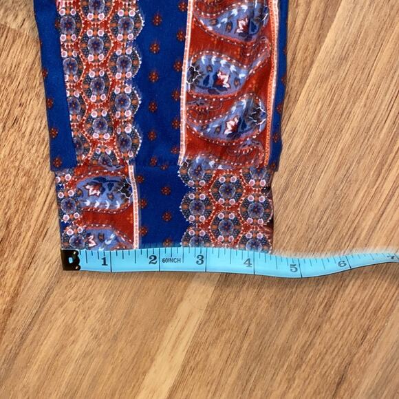 Mudd Sueded Jersey Paperbag Waisted Joggers Tapered Ankle Floral & Paisley EUC - Picture 12 of 12